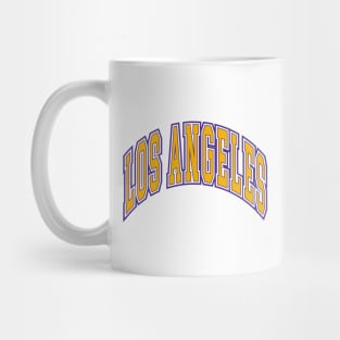 Los Angeles - Block Arch - White Gold/Purple Mug